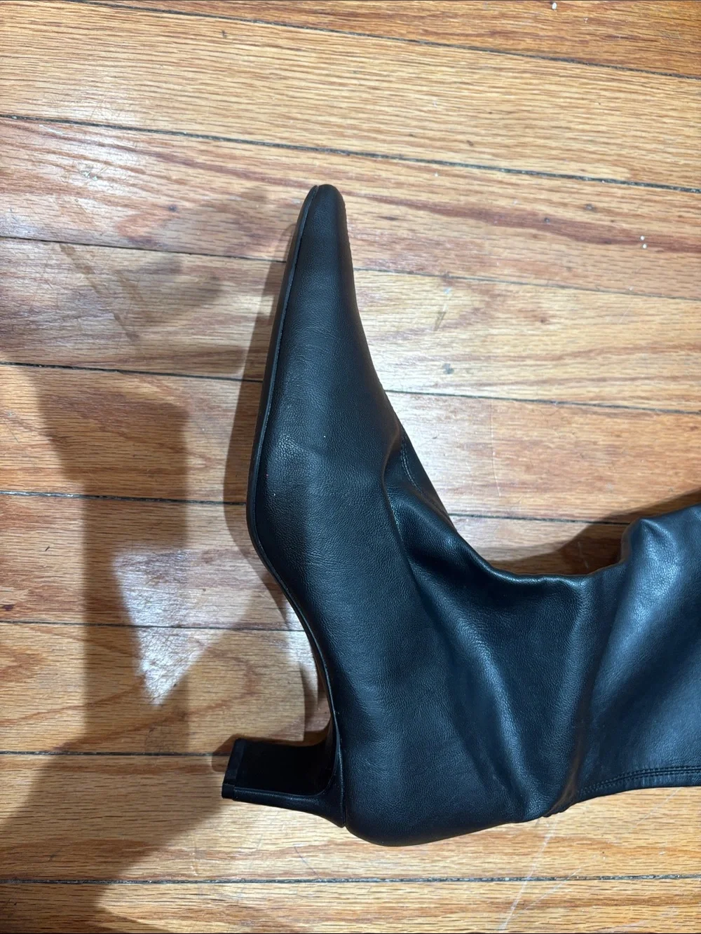 Women’s Black Over-the-Knee Boots - Sleek Leather Look